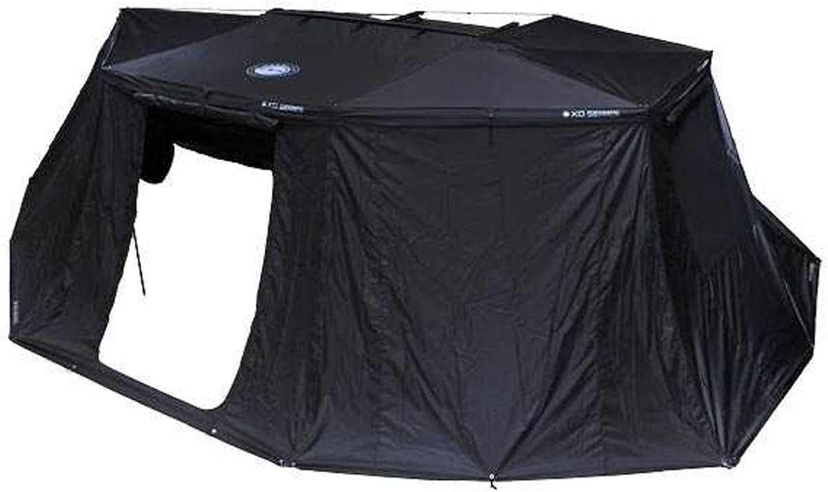 Overland Vehicle Systems - XD Nomadic 270 - Awning Wall 3 W/Black Out, Driver Side, Grey Hex, Black Trim W/Storage Bag