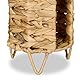 Relaxdays Toilettenpapier Aufbewahrung, 4 Rollen, HxD: 50,5 x 16 cm, Wasserhyazinthe, Reserverollenhalter stehend, Natur