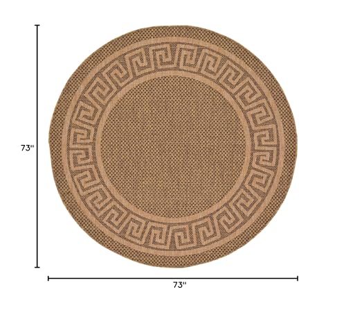 Tapete redondo 185x185 cm Unique Loom marrón claro miniatura 3