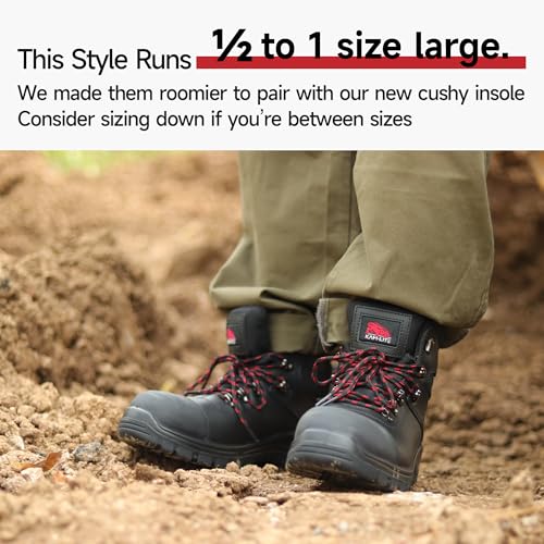 Work Boots for Men, Steel Toe Waterproof Safety Boots, Comfortable Non-Slip Puncture Resistant Durable Leather Heavy Duty Construction Industrial2