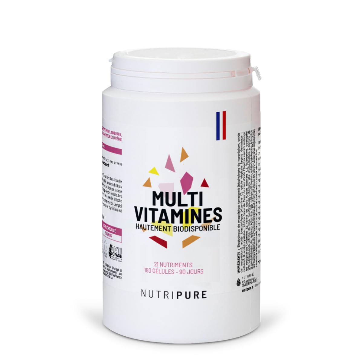 Nutripure - Multivitamines & Minéraux 21 Nutriments - 180 Gélules | Immunité, Én