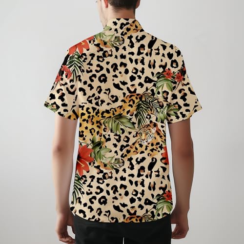 Funny Shirts for Men,Novelty Men's Hawaiian Shirts Short Sleeve Button Up Shirt Men Beach Outfit4
