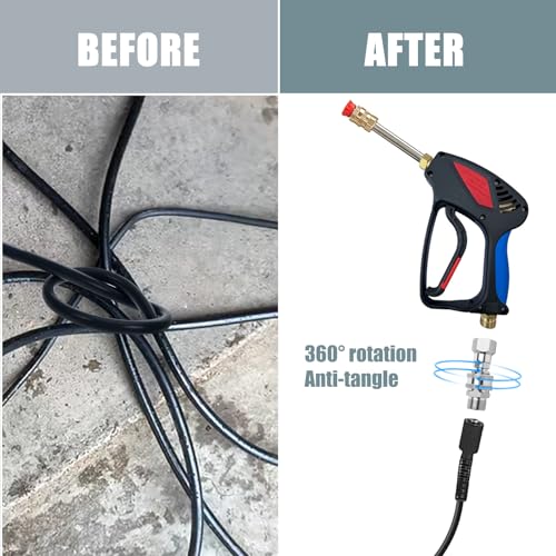 Image of Pressure Washer Quick Connect Swivel Fitting M22 to 3 /8 inch Quick Connect for Pressure Washer, 5000 PSI