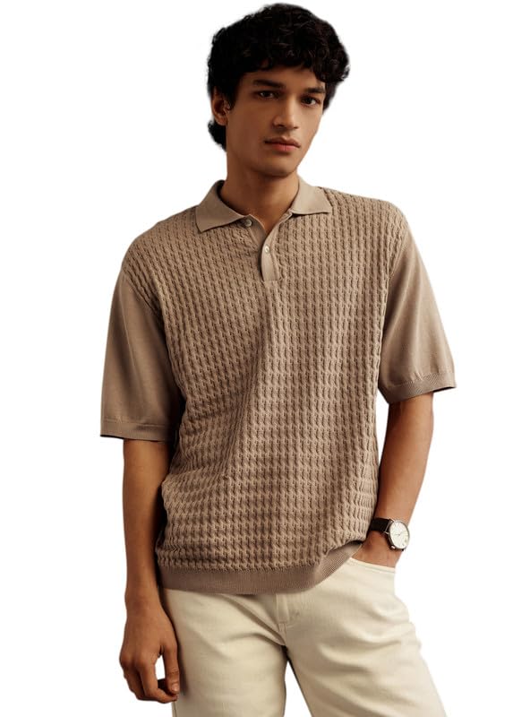 Men Casual Placket Cotton Relaxed Fit Polo-image-16