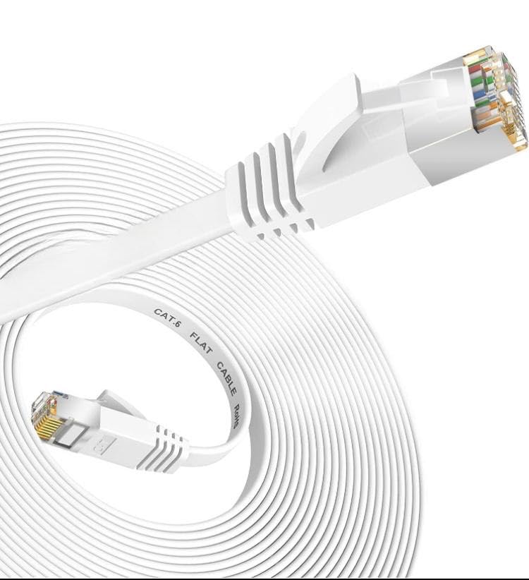 MERISH Cat 6 Ethernet Cable, Flat RJ45 LAN Cable wire High Speed 250MHZ / 1 Gigabit Speed UTP LAN Cable, Network Internet Cable, Patch Computer Cord Gigabit Category 6 Wires for Modem White (5 Meter) (B0CH84HM5J) Amazon Price History, Amazon Price Tracker