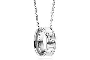 Love You Dad Mom Stainless Steel Necklace - An Exquisite Keepsake for Cherished Memories