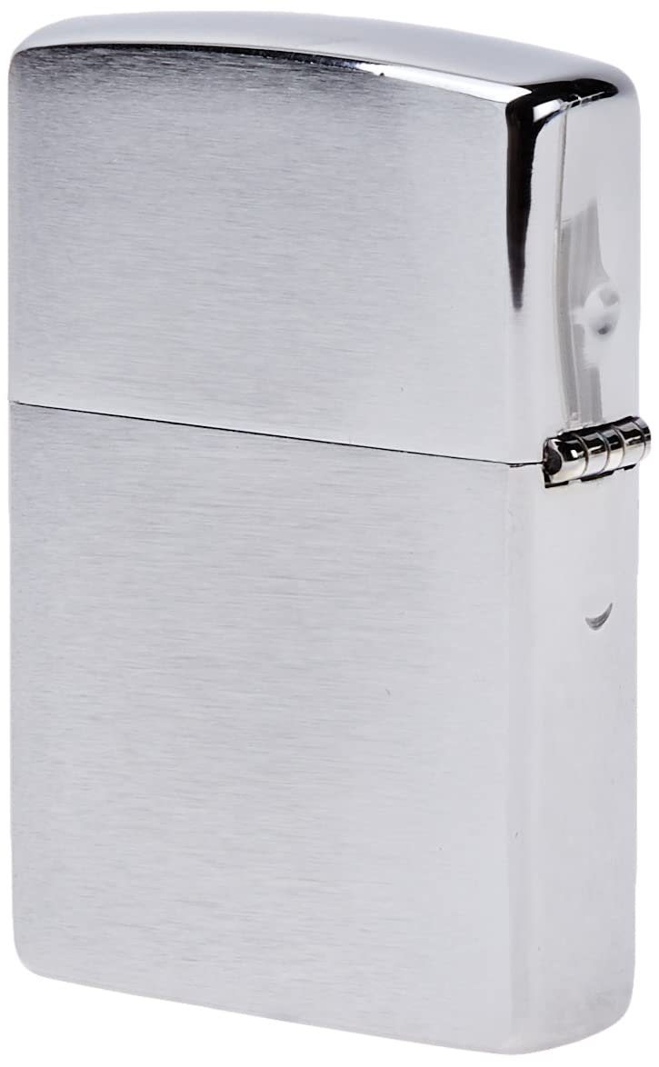 Zippo Briquet tempête – Malédiction du Faucheur, Chrome brossé, emblème – Rechargeable – Réutilisable – Design Coupe-Vent – Boîte Cadeau – Fabriqué aux États-Unis