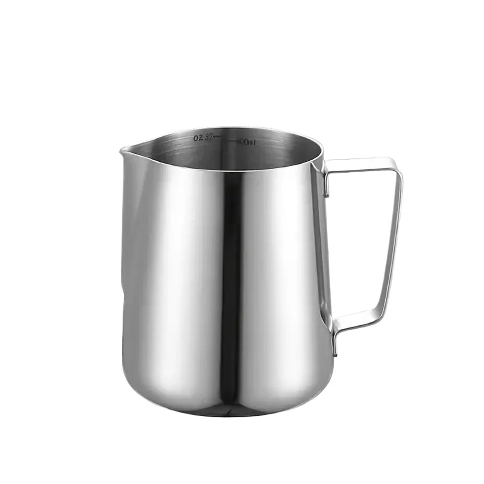 350/600/1000 ml Milchaufschäumer, Aufschäumkrug, kompatibel mit Skala, Espressotassen aus Edelstahl, Latte-Cup-Aufschäumer, Kaffeezubehör(1000ML With Scale)