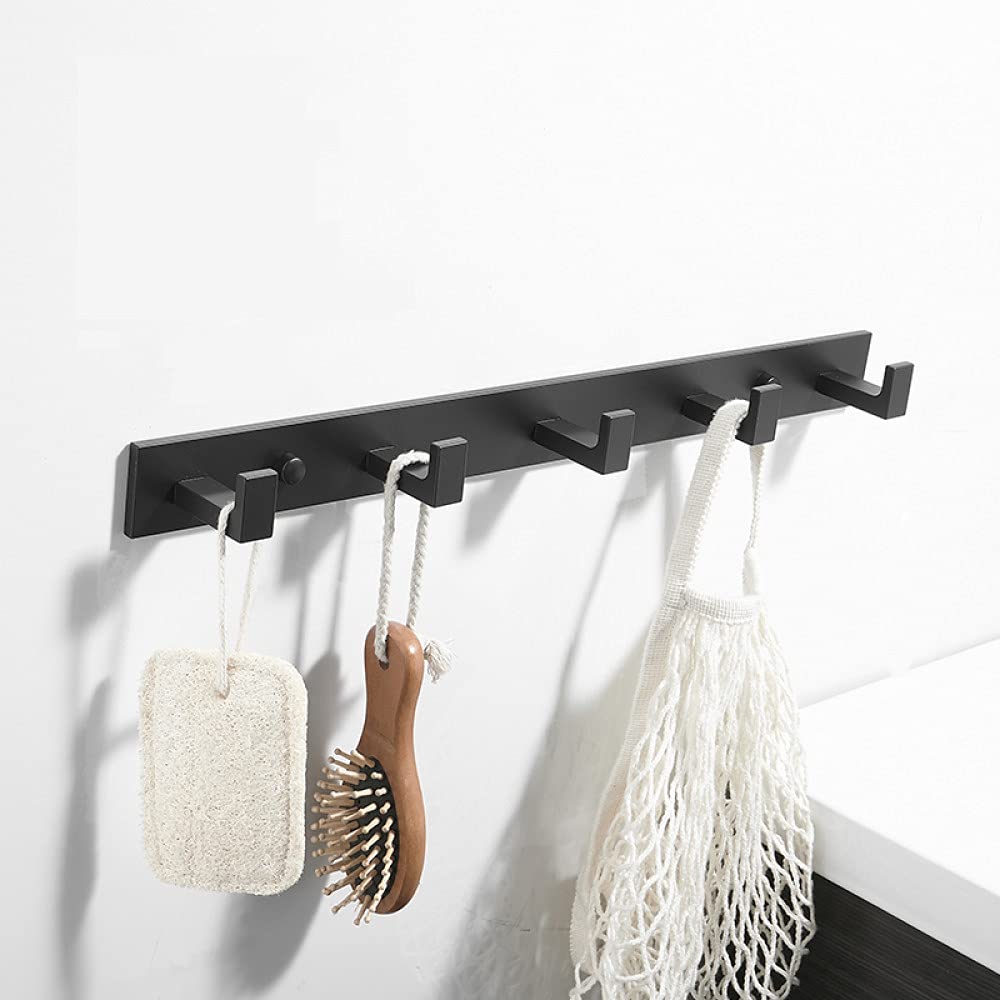Crochets de robe en aluminium blanc avec 5 patères de 45 cm