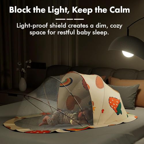 Image of StarAndDaisy Baby Mosquito net for Baby 0-12 Months for Infants, Toddlers, Safe Baby, Breathable mesh-Mosquito Net for Baby's Peaceful Sleep, Baby Sleeping pod - Car Print