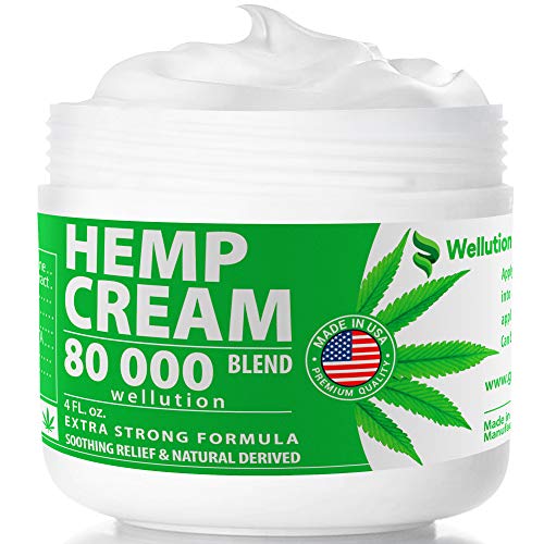 Hemp Cream 80,000 mg Blend – All-Natural Seed Oil Extract for Knee, Lower