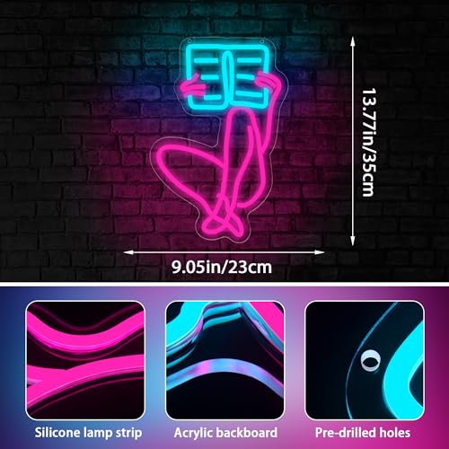 Image of Read Books Neon Sign for Wall Decor Reading Neon Light for Study Room Cave | Dimmable Led Neon,Teen Birthday Reading Gifts,5V USB Powered,Bookstore Bedroom Decor, Classroom Library Wall Art,16.9*9.8in
