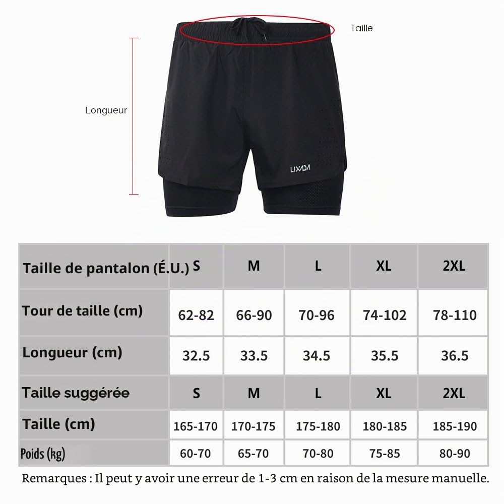 LIXADA Running Shorts - 短裤 - Actif - Homme