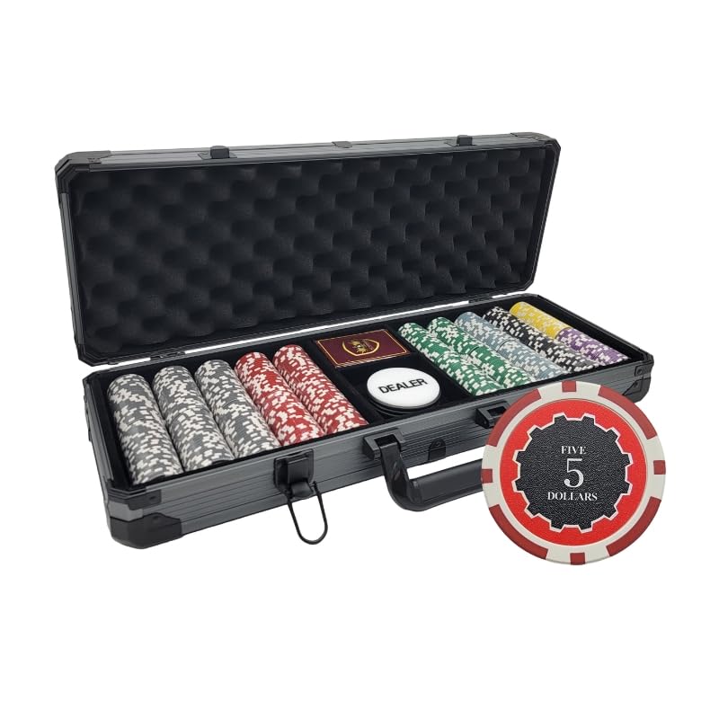 MRC POKER Eclipse (14g) [500 pcs] Poker Chips Set with Deluxe Black Case - Custom Build Available