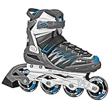 Roller Derby AERIO Q-60 Women's Inline Skates, Gray/White/Blue, Size 8