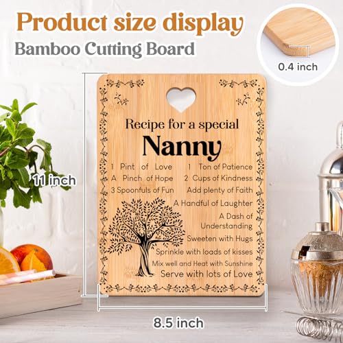 Tabla de cortar rectangular de bambú con diseño para nanny miniatura 2