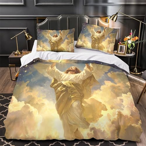 Housses de couettes Jésus en microfibre douce contre la transpiration nocturne - 4