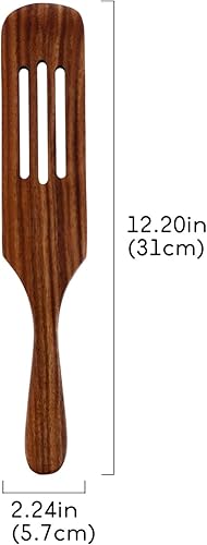 Miniatura 6 de Milisten Estilo europeo mango largo pala de madera wok espátula de teca utensilios de madera de bambú espátula ranurada aparatos de cocina kit de