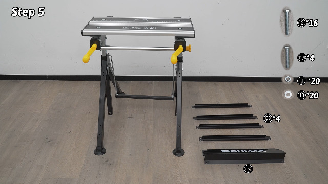 Goplus Portable Workbench and Vise, Folding Work Table with