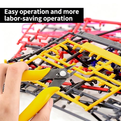 Image of Micro Wire Cutter 5-inch,Precision Flush Cut Nippers,Small Side Cutting Pliers for Jewelry,Electronics,3D Printing,Plastic Models,Yellow