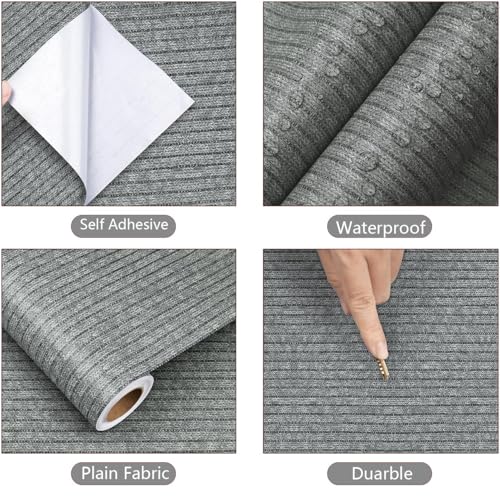 Papel tapiz autoadhesivo contra manchas YENHOME impermeable 17.7 x 200 pulgadas 5