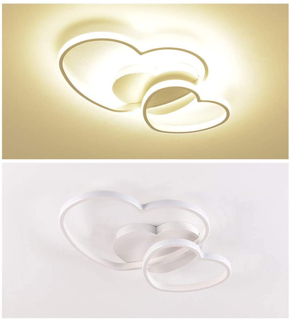 Lampada da soffitto a LED dimmerabile per Bambini, a Forma di Cuore, in Materiale Acrilico con Telecomando, Lampada da soffitto per Camera da Letto, cameretta dei Bambini, telecoma