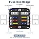 6 Fach Sicherungshalter, KFZ Sicherungskasten ATO 12V/24V Blade Sicherungsblock, Auto Sicherungsdose mit 16pcs Sicherungen und LED-Anzeige Schutzabdeckung für Auto Boot Marine SUV