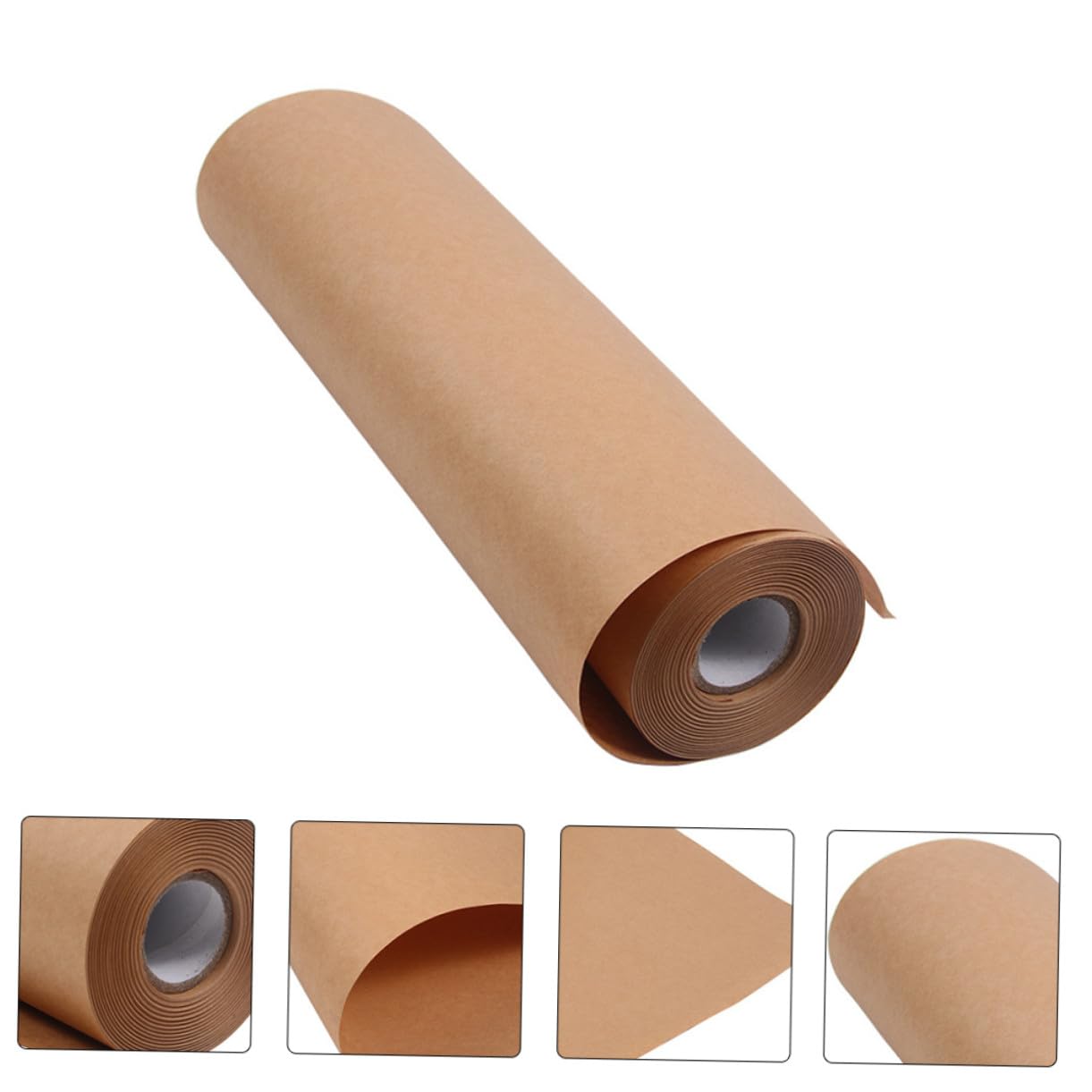 WRITWAA Rouleau de Papier Kraft Marron sans Odeur 45 Cm X 30 M Toucher Confortable pour Emballage Présents pour Bouquets et Loisirs Créatifs
