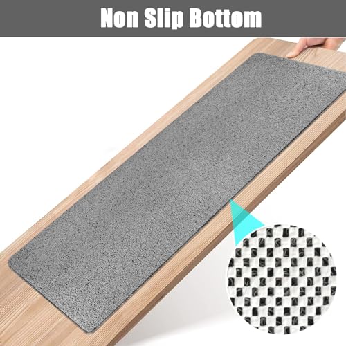 Shower Mat Non Slip, Extra Long Bath Tub Mat Non Slip Anti Mould 40x100cm, Loofah Bathroom Shower Mat for Inside Shower, Soft Textured Bath Massage Mat for Bathtub Bathroom Floor with Drain, Quick Dry - Image 2
