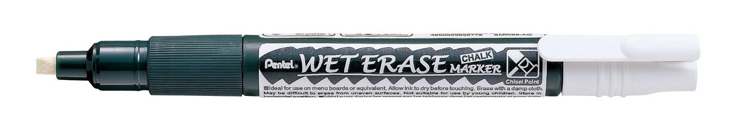 Pentel White Wet Erase Chalk Marker 1/Pkg