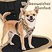 Funfox Hundegeschirr Mittelgroße Hunde [L] - Verstellbares Anti-Zug Brustgeschirr mit Griff & Reflektorstreifen, Atmungsaktives No Pull Hundegeschirr für Grosse/Kleine Hunde Outdoor Tarnbraun