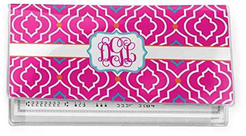 RNK Shops Personalized Colorful Trellis Vinyl Checkbook Cover