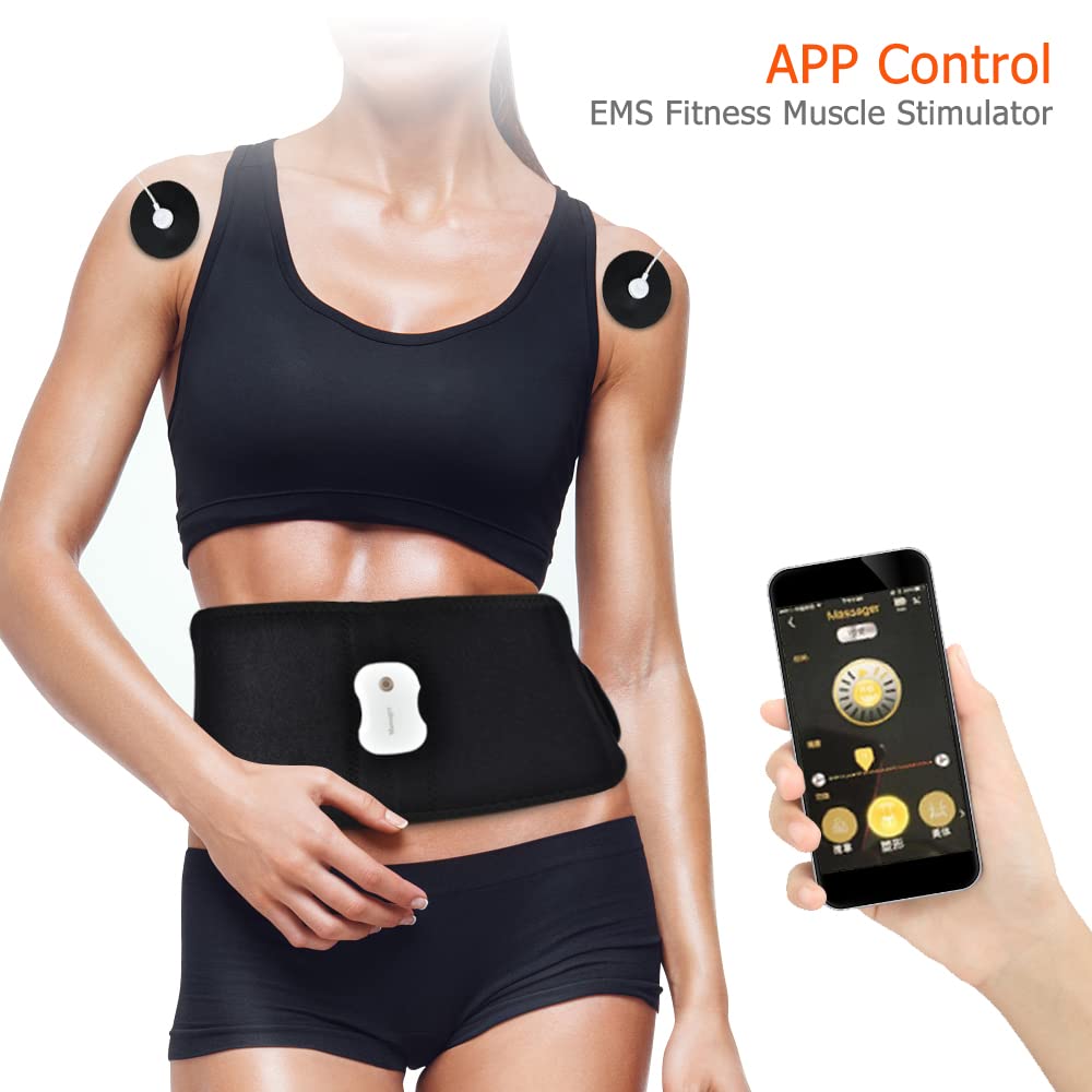 12Tryby 30Siły Kontrola Aplikacji Ems Stymulator Mięśni Odchudzający Pas Odchudzający Masażer Fitness Wibracja Talii Trener Mięśni Brzucha