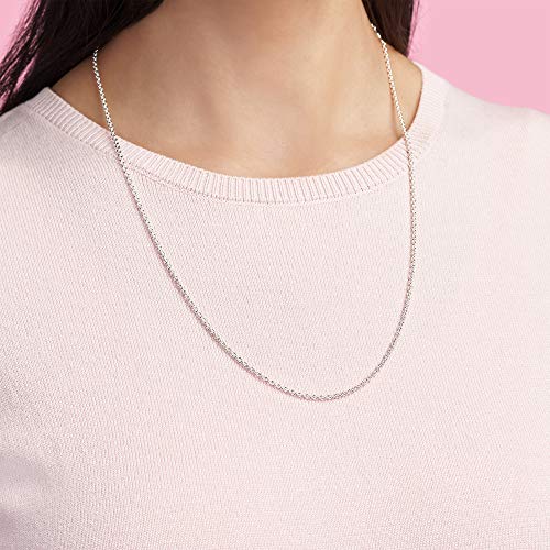 Pandora Cable Chain Necklace- Classic Chain Necklace with Lobster Clasp - Great Gift for Women - Sterling Silver Adjustable Necklace - 23.6"4