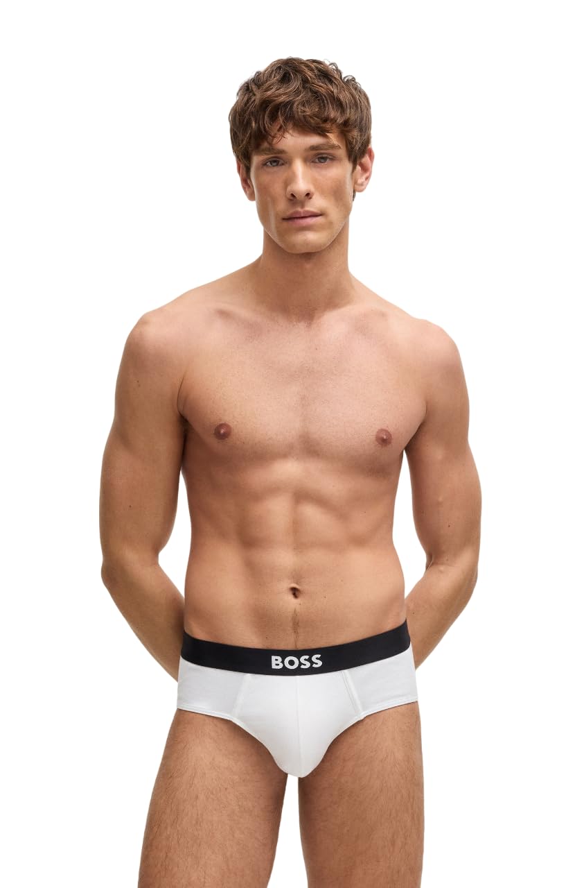

                                                    BOSS, 3-Pack Logo Icon Hipster Brief, Bright White