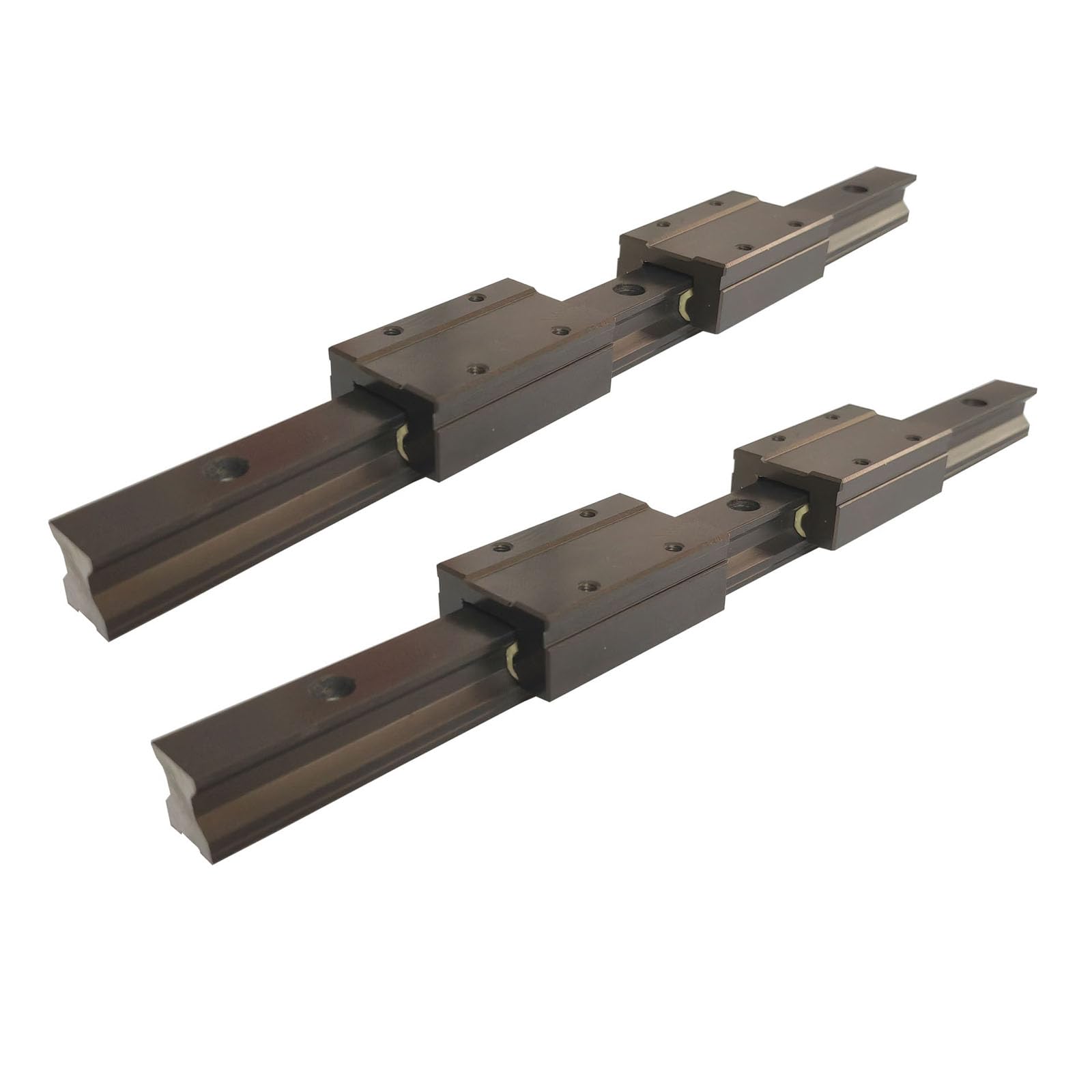 Coavoo Linear Bearing Guide Rail 2PCS CRS15 46.06in/1170mm Long Maintenance Free Aluminum Alloy Square Rail+4pcs Crs15B Slider Nano Lubrication Bearing Slide Sliding Block Guide Rail Hard Antioxidant
