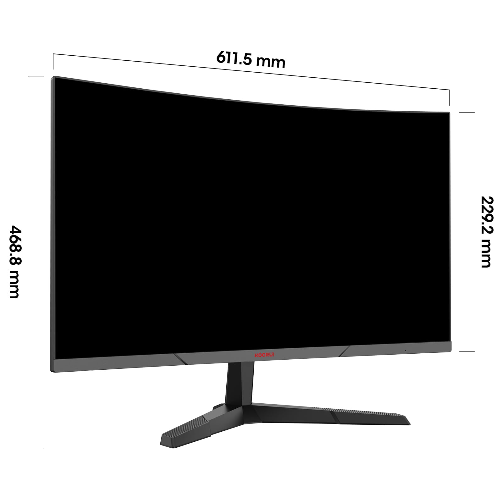 KOORUI Curvo Monitor Gaming 27 Pollici,1920×1080 (FHD), 180Hz Mornitor, 4ms Tempo di risposta, Pannello ultra Sottile, Inclinazione Regolabile, Supporta HDMI2.0/DP1.2
