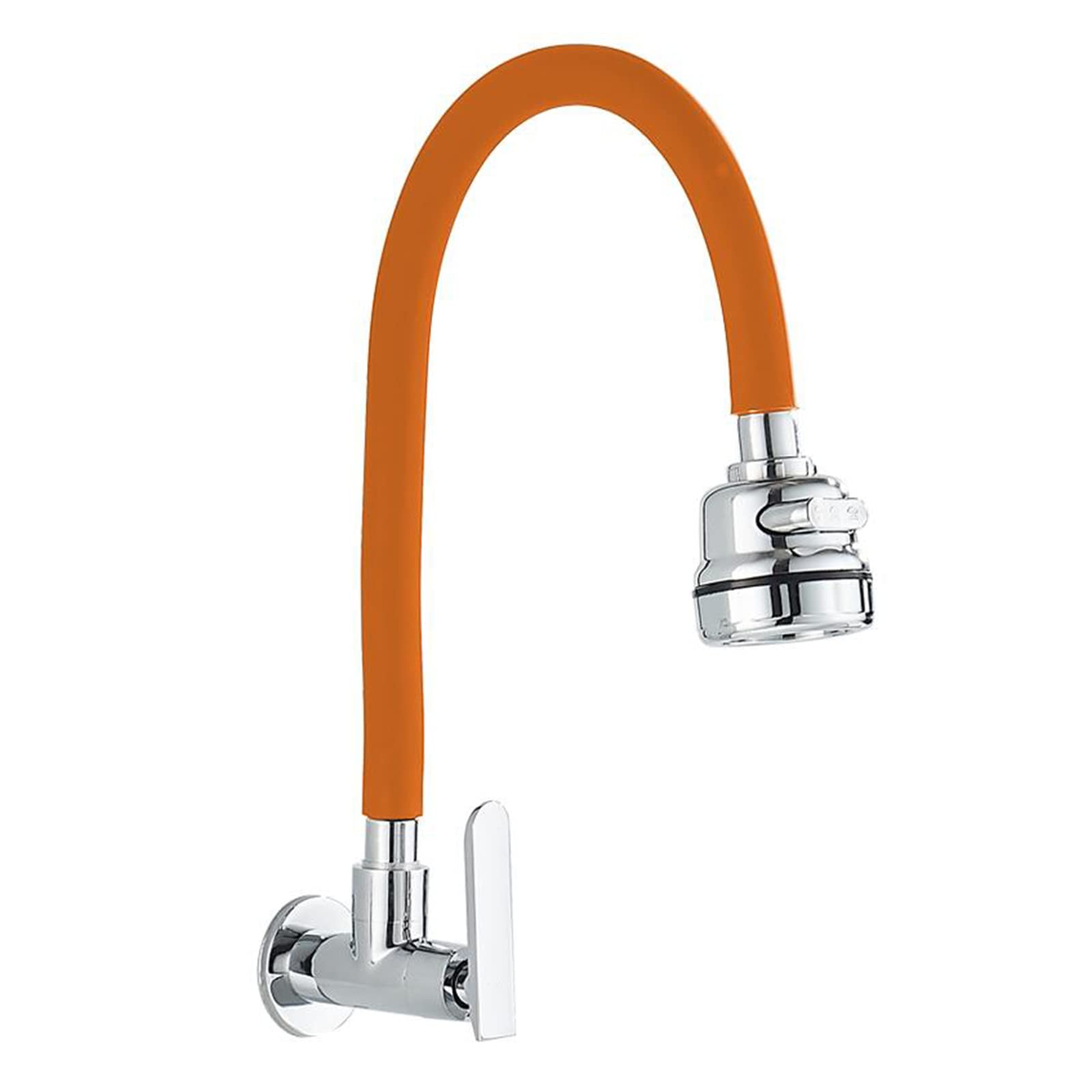Rubinetti, Rubinetti per lavello da Cucina Rubinetto da Cucina a Parete Solo Acqua Fredda Rubinetto Girevole in Ottone per lavello Rubinetto per Bagno/Arancione