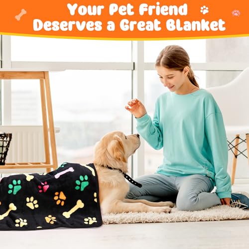 HezzLuv 3 Hundedecken, waschbare, weiche Fleece-Decken für Hunde und Katzen, atmungsaktiv, für Sofa, Betten und Autositze, 52 x 76 cm