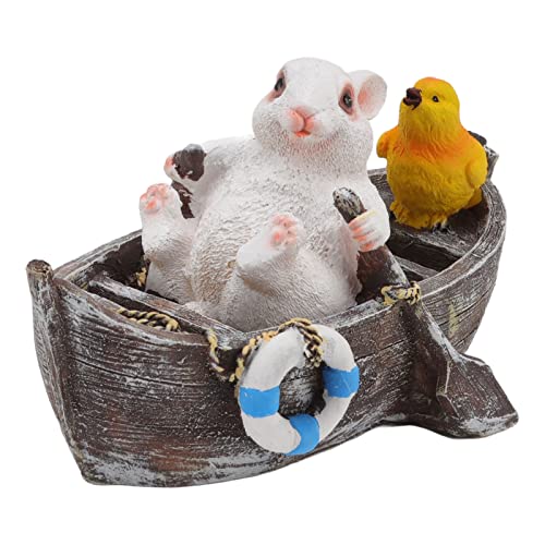 Statues d'animaux de jardin synthétiques mignonnes et durables pour terrasse