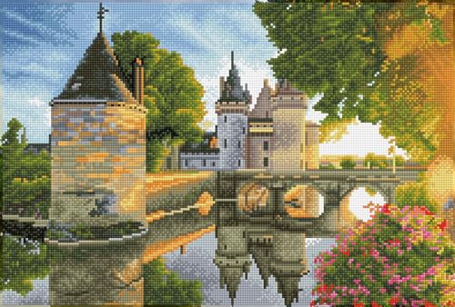 DIAMOND DOTZ Squares DQ12 Intermediate Kit, Colourful, 52 x 35cm, River Castle