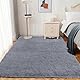 XSIVOD hochflor Wohnzimmer Teppich, Schlafzimmer Bettvorleger, Moderner zottelig flauschig weich Teppiche für Kinderzimmer Anti-Rutsch Unterseite waschbarer, 200x230 cm, Grau