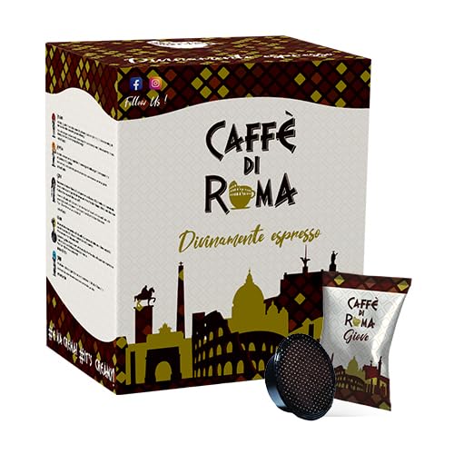 200 Capsule CAFFE DI ROMA Miscela GIOVE Crema Intensa Compatibili con A Modo Mio - Corposo e Cremoso - 200 Capsule Compatibili con le Macchine ad uso domestico Lavazza* A Modo Mio* -