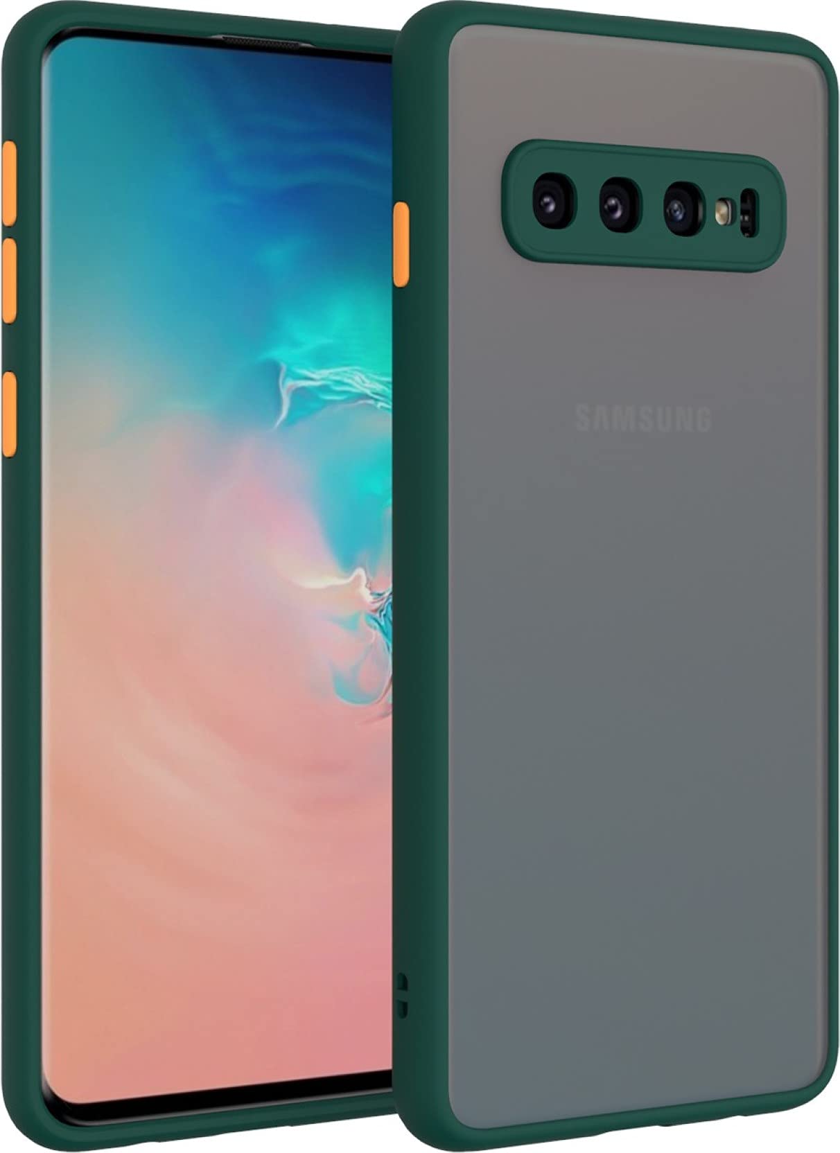 Glasgow Case Cover for Samsung Galaxy S10 Shockproof Back Case Cover (Camera Protection) - Dark Green (B09CTYC3QH) Amazon Price History, Amazon Price Tracker