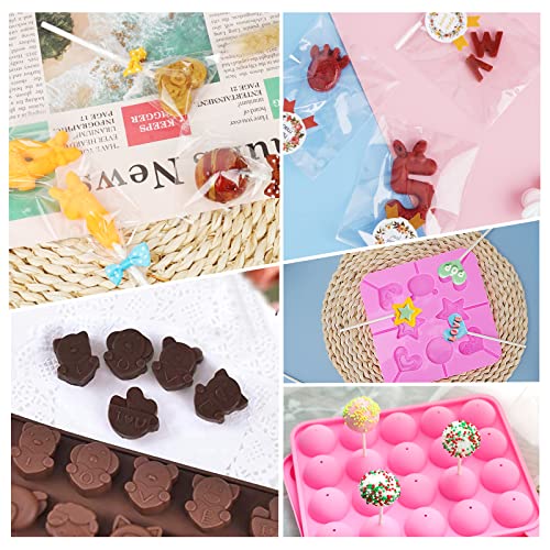 Cake Pop Maker Kit 618Pcs with 5 Silicone Mold Sets - 3 Tier Display Stand, Chocolate Candy Melting Pot,Piping Tips and Coupler, Measuring Cup, Muffin Cupcakes, Decorating Pen, Lollipop Sticks