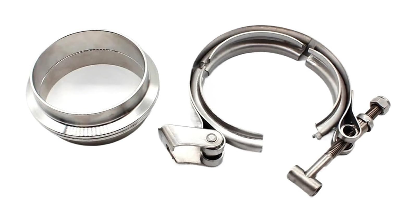 Fascette per tubi flessibili, Flangia Maschio Femmina Di Scarico Con Morsetto A V-Band A Sgancio Rapido In Acciaio Inossidabile Da 2-4 Pollici