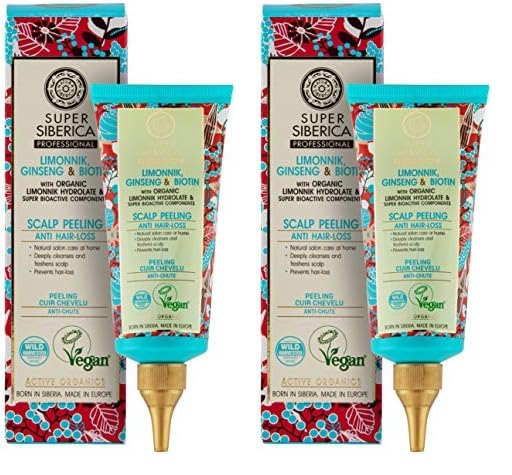 Natura Siberica Super Limonnik, ginseng y biotina. Peeling del cuero cabelludo, 100 ml (Paquete de 2)