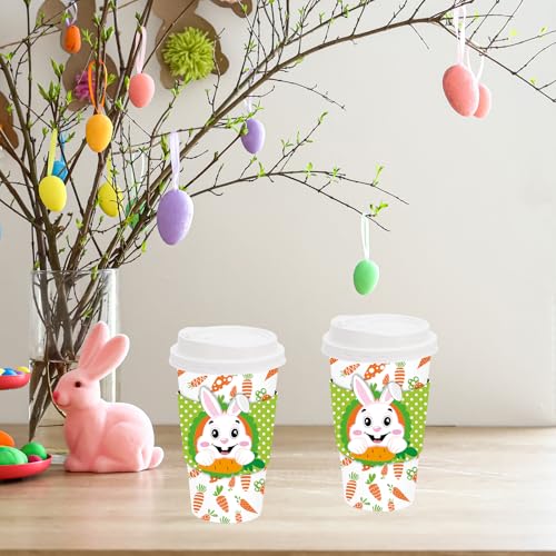 Gobelets café jetables lapin de Pâques pour buffet et réception de printemps - 8