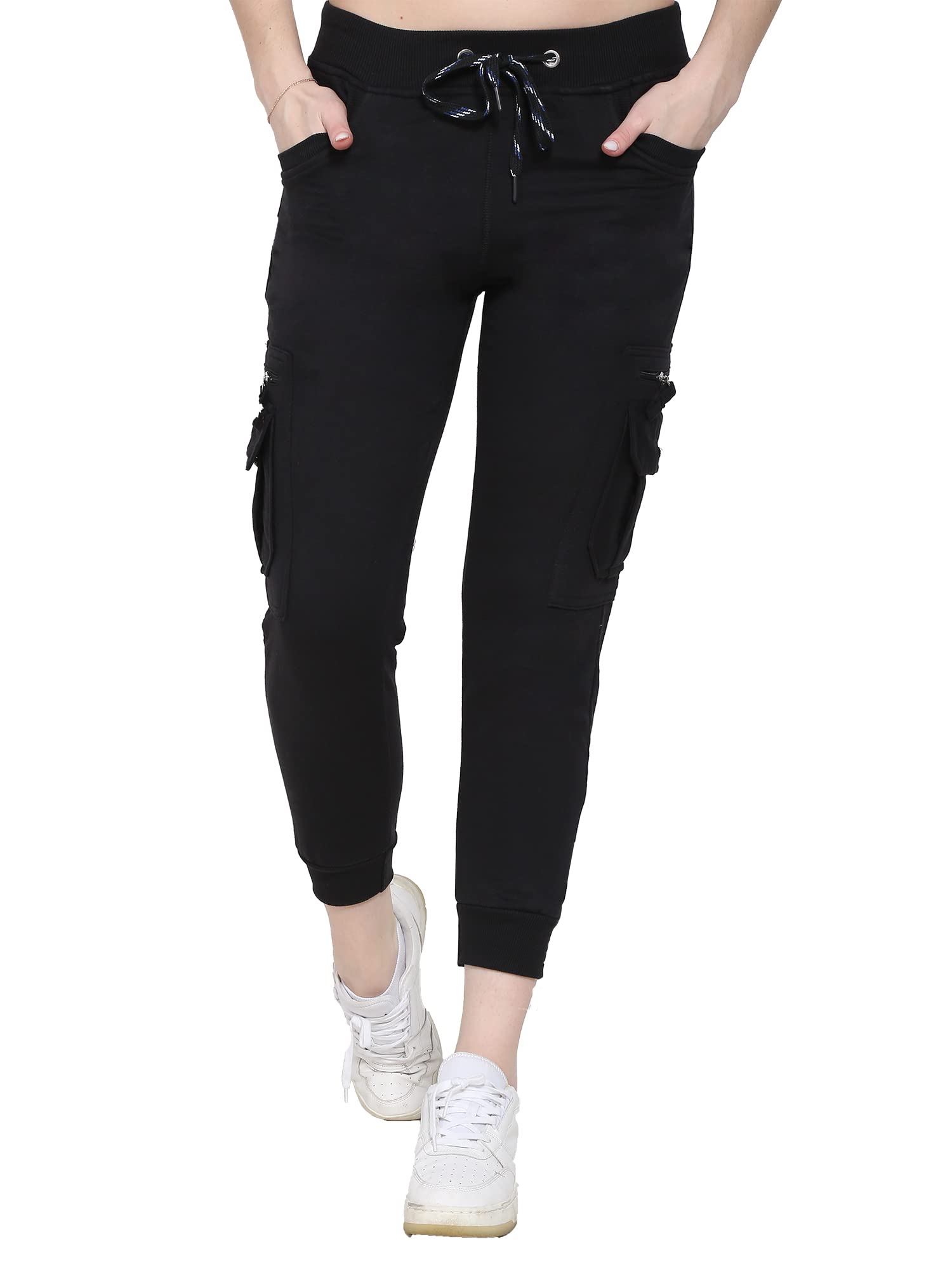 JAGGI Cotton Slim Fit Lower Joggers for Women