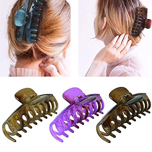image for YMHPRIDE 6 Packs Hair Claw Clips Large Claw Clips for Women Non-Slip J